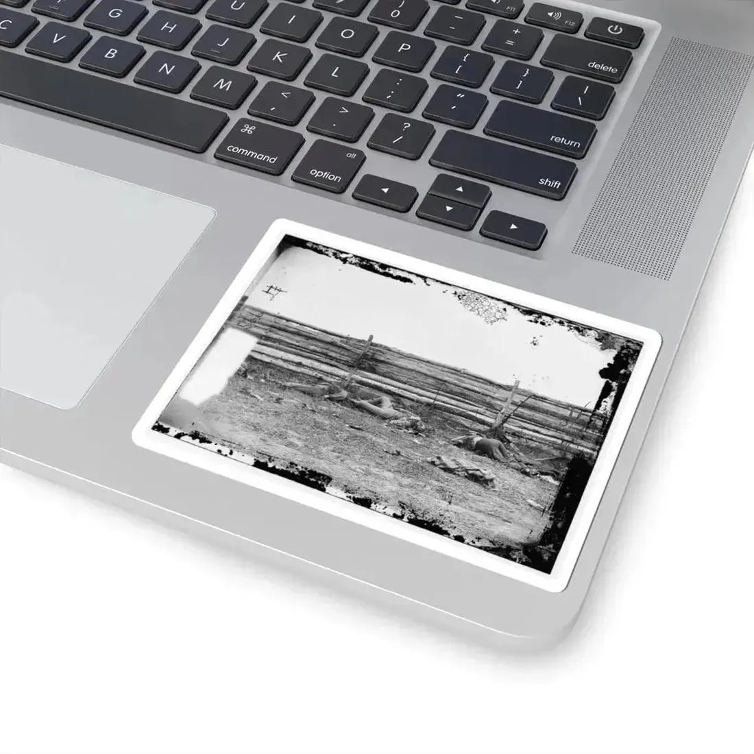 Antietam, Maryland. Bodies of Confederate Soldiers by Fence on Hagerstown Pike (U.S. Civil War) STICKER Vinyl Kiss-Cut Decal - The Sticker Space