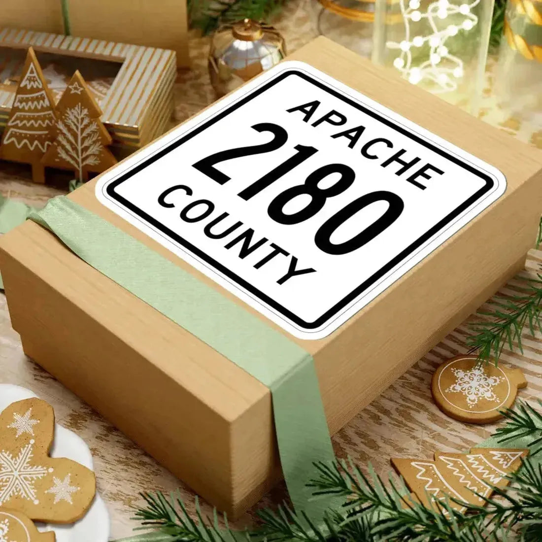 Apache County 2180 (Arizona) (Road Sign) STICKER Vinyl Kiss-Cut Decal - The Sticker Space