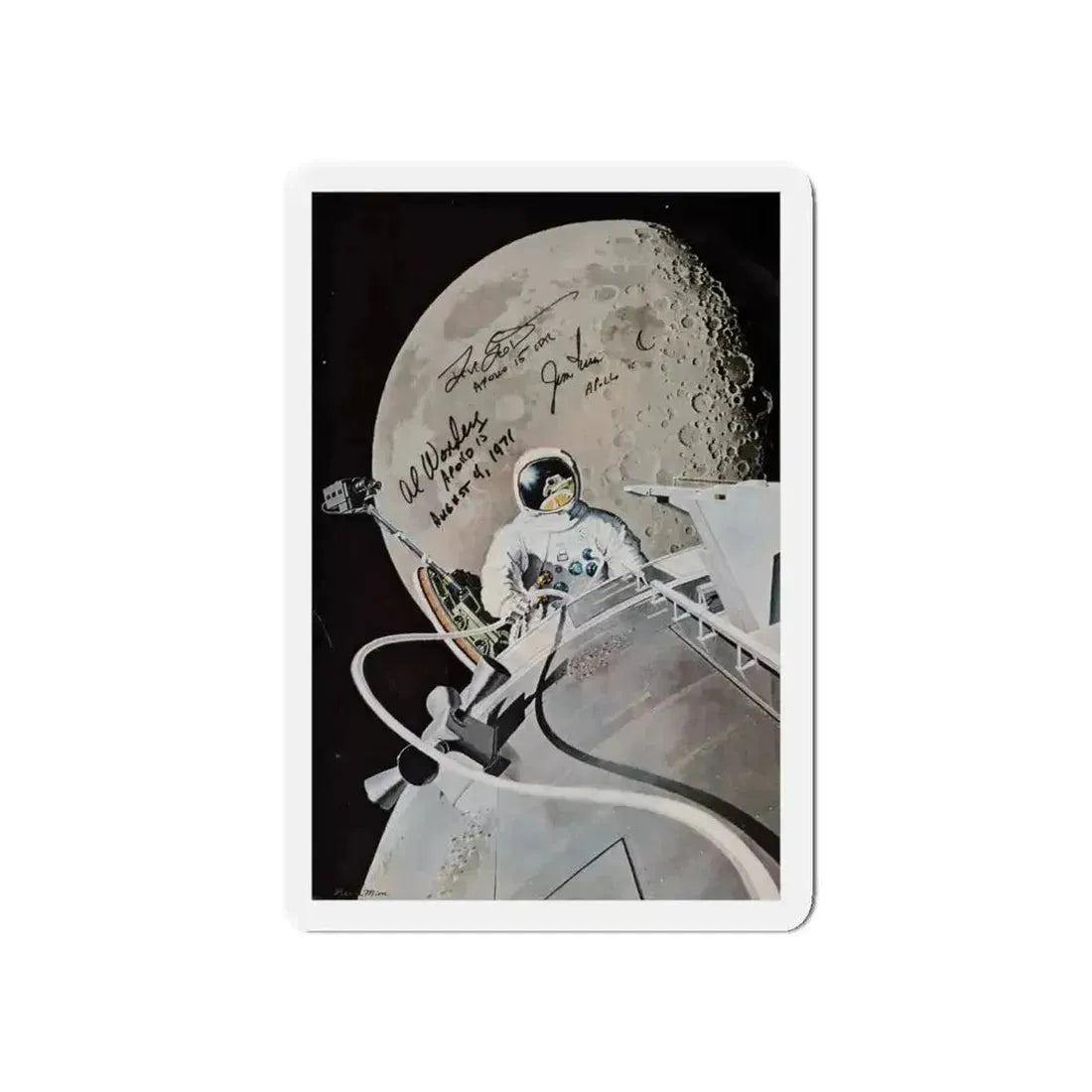 Apollo 15 (Magazine Illustration) Refrigerator Magnet - The Sticker Space