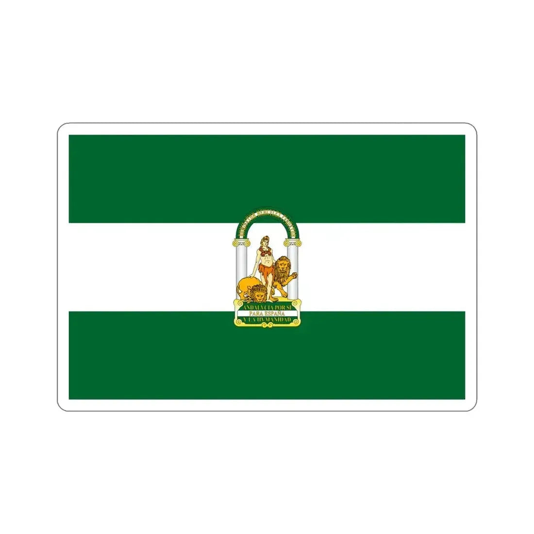 Arbonaida the Flag of Andalusia Spain STICKER Vinyl Die-Cut Decal - The Sticker Space