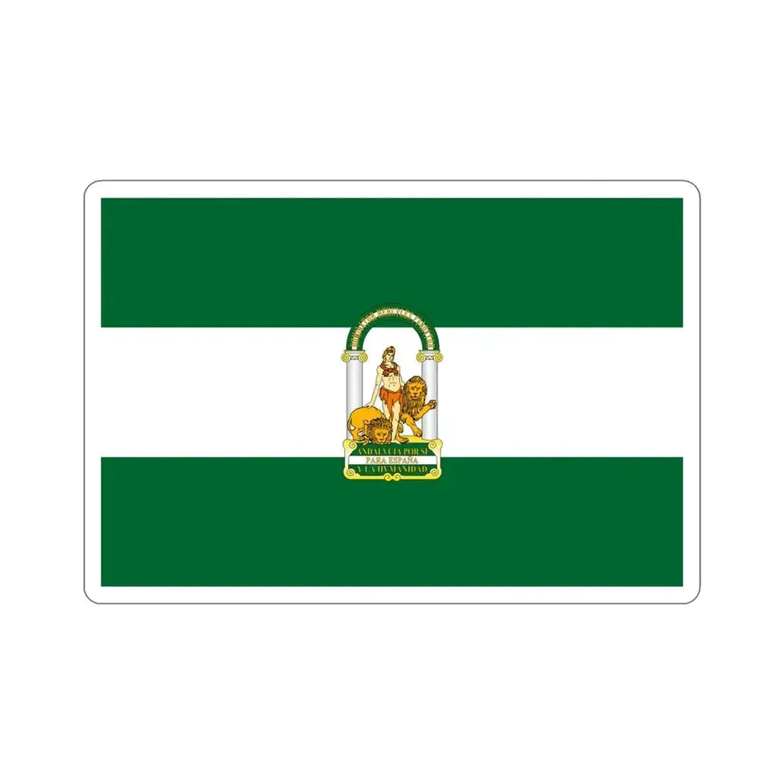 Arbonaida the Flag of Andalusia Spain STICKER Vinyl Die-Cut Decal - The Sticker Space