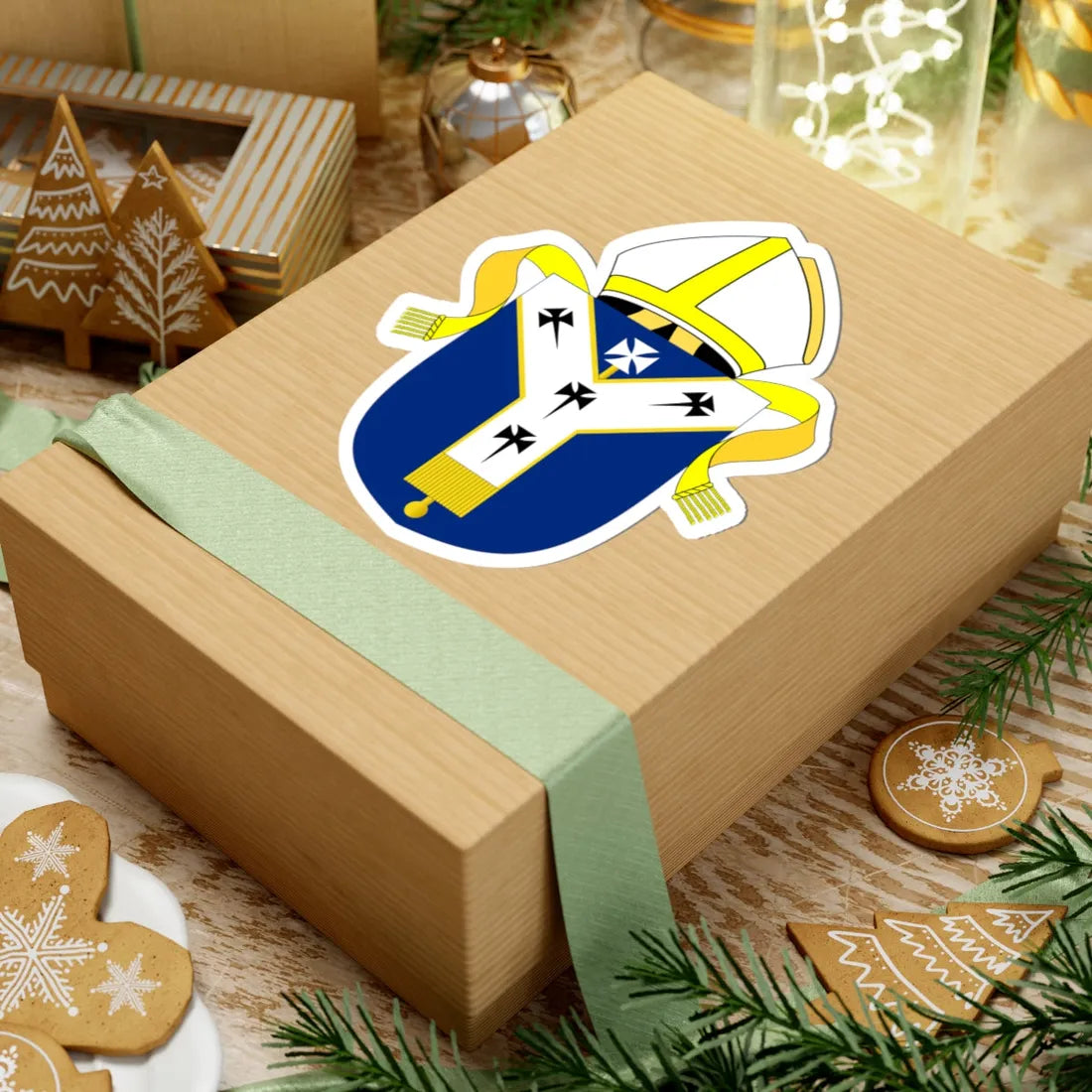 Archbishop of Canterbury arms (England) (Coat of Arms) STICKER Vinyl Kiss-Cut Decal - The Sticker Space