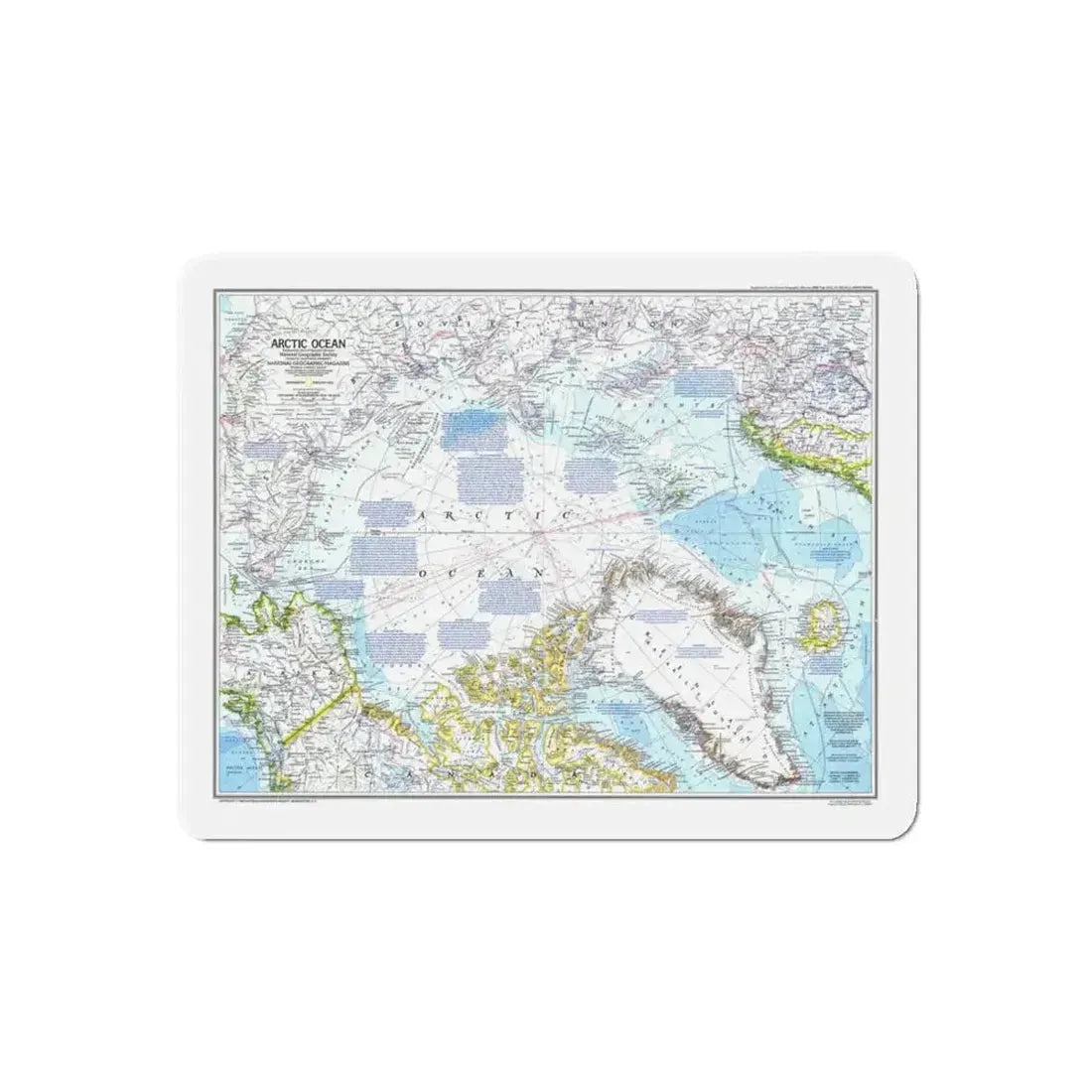 Arctic Ocean (1983) (Map) Refrigerator Magnet - The Sticker Space