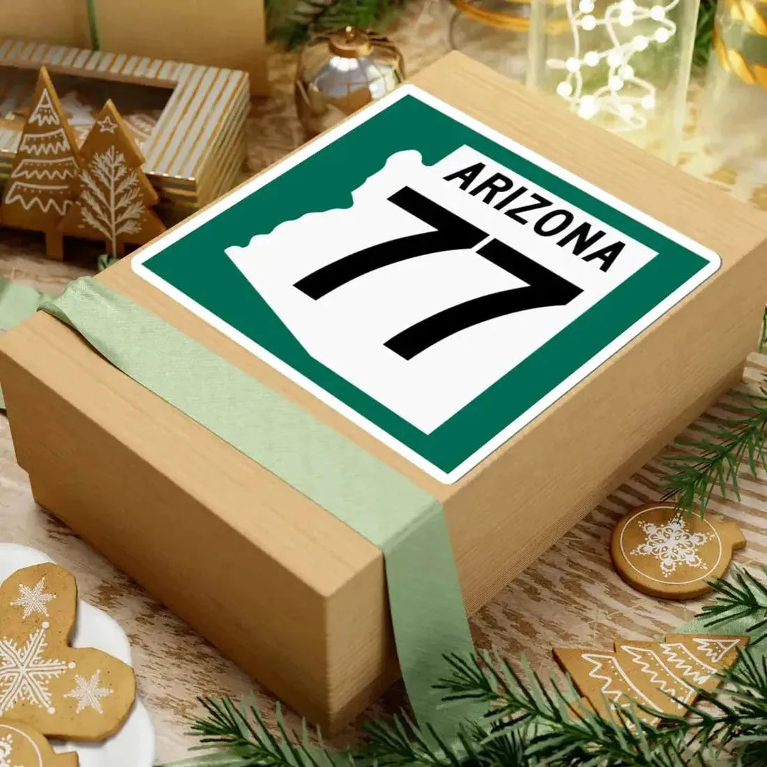 Arizona 77 1960 south (Arizona) (Road Sign) STICKER Vinyl Kiss-Cut Decal - The Sticker Space