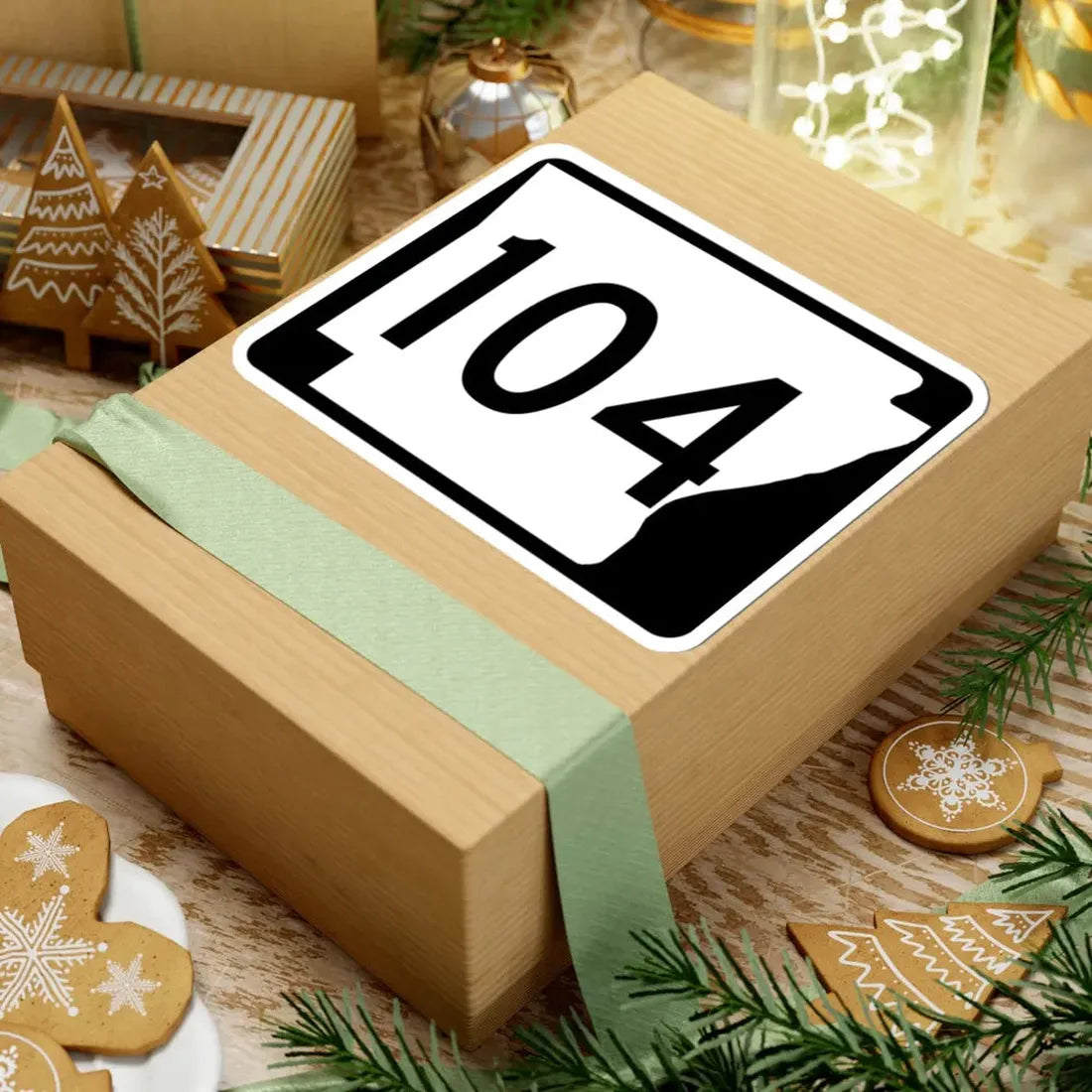 Arkansas 104 (Arkansas) (Road Sign) STICKER Vinyl Kiss-Cut Decal - The Sticker Space