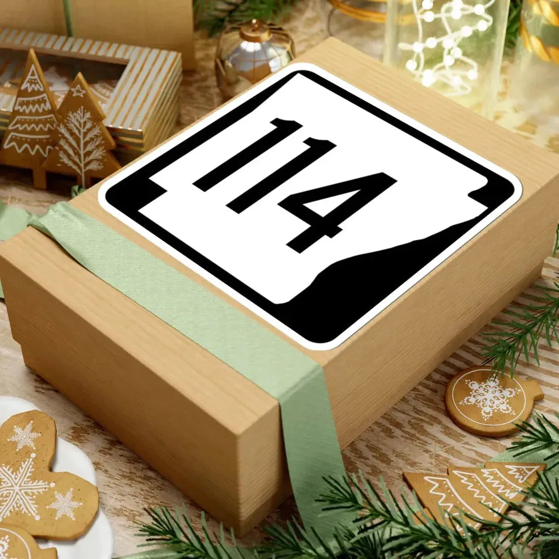 Arkansas 114 1970 (Arkansas) (Road Sign) STICKER Vinyl Kiss-Cut Decal - The Sticker Space