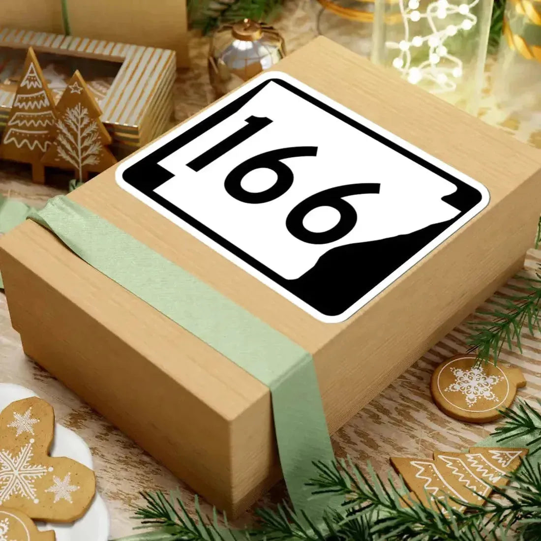 Arkansas 166 (Arkansas) (Road Sign) STICKER Vinyl Kiss-Cut Decal - The Sticker Space