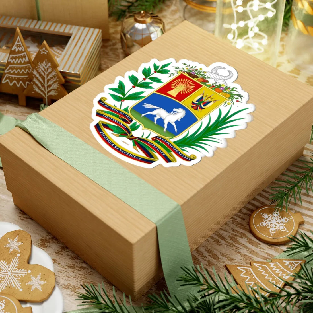 Armas de la República de Venezuela 1954-2006 (Venezuela) (Coat of Arms) STICKER Vinyl Kiss-Cut Decal - The Sticker Space