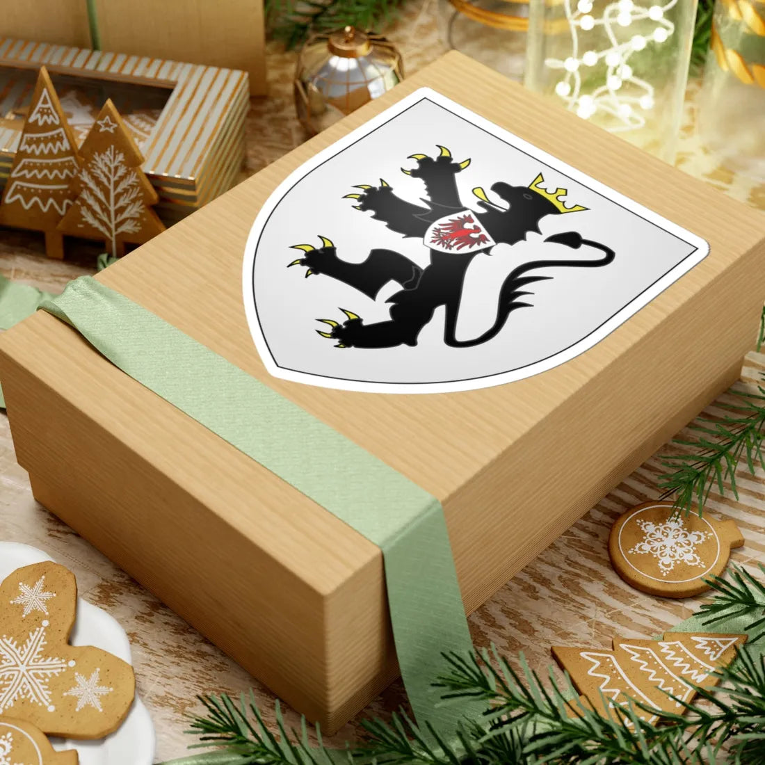 Armoiries de Fisenne 2 (Belgium) (Coat of Arms) STICKER Vinyl Kiss-Cut Decal - The Sticker Space