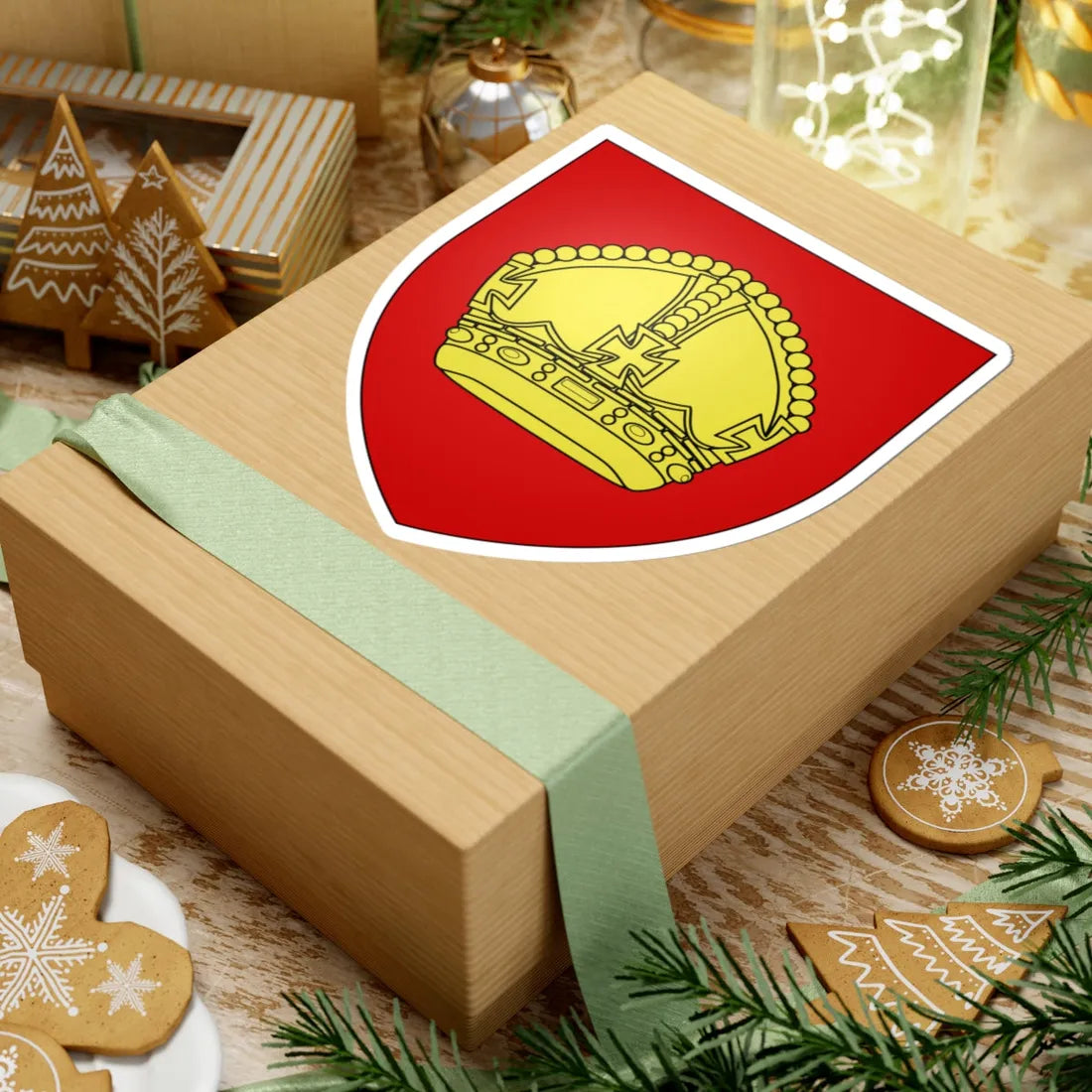 Armoiries de Landskron (Luxembourg) (Coat of Arms) STICKER Vinyl Kiss-Cut Decal - The Sticker Space