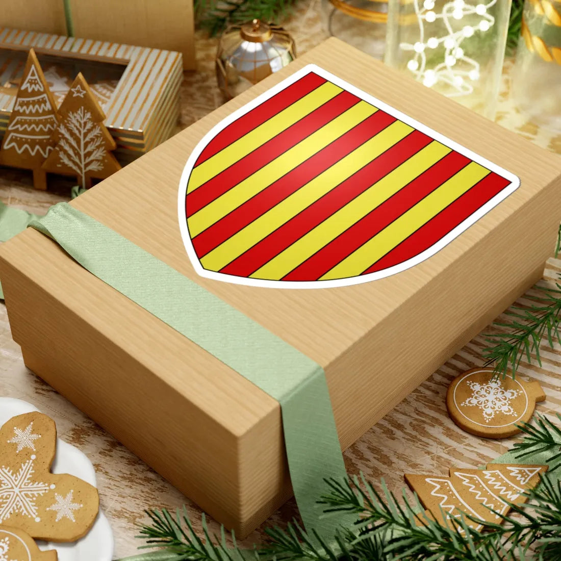 Armoiries de Strassen 1 (Luxembourg) (Coat of Arms) STICKER Vinyl Kiss-Cut Decal - The Sticker Space