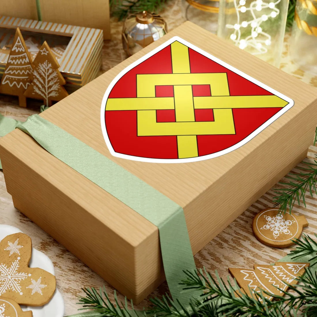 Arms of Audley (England) (Coat of Arms) STICKER Vinyl Kiss-Cut Decal - The Sticker Space