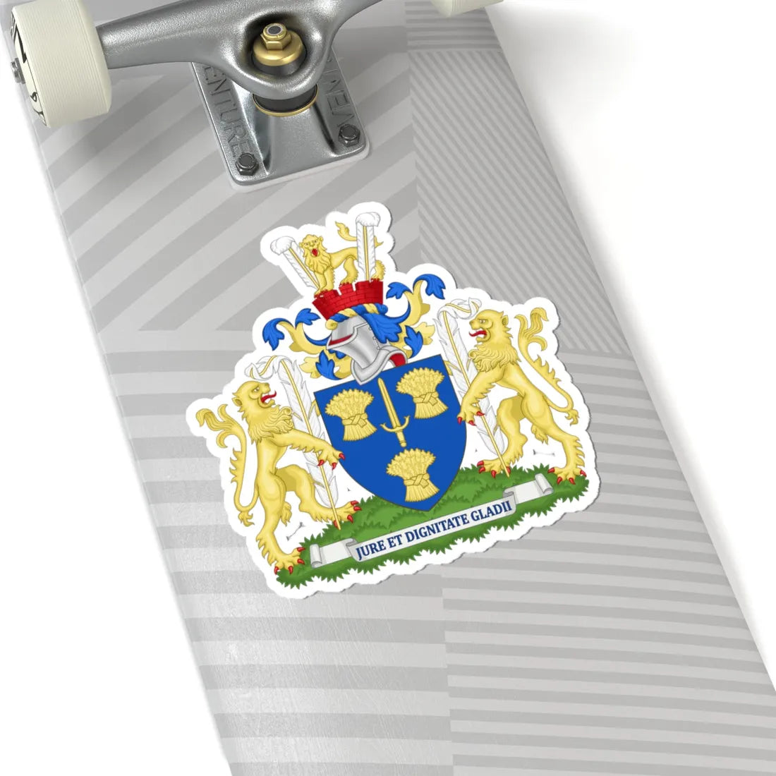 Arms of Cheshire County Council (England) (Coat of Arms) STICKER Vinyl Kiss-Cut Decal - The Sticker Space