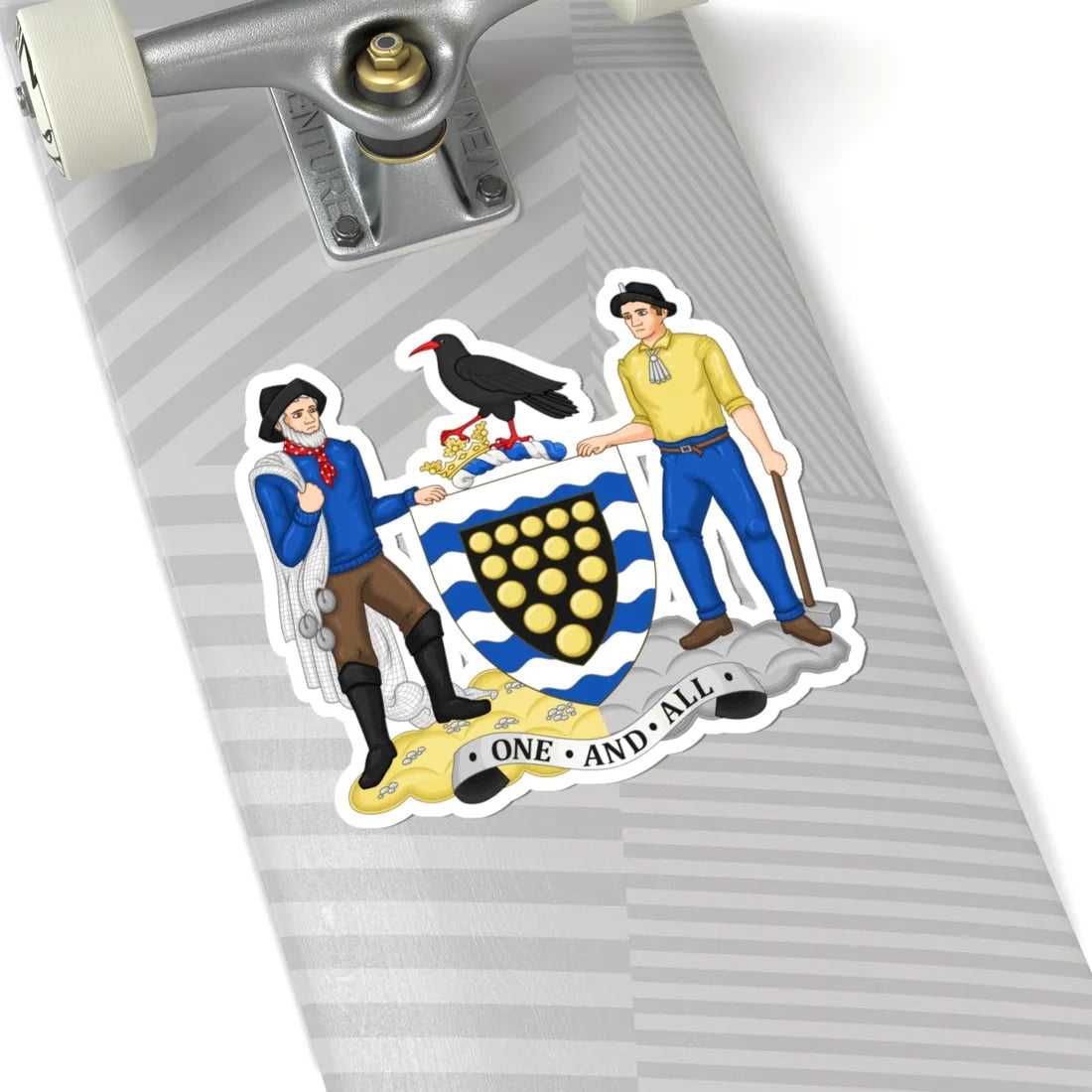 Arms of Cornwall Council (England) (Coat of Arms) STICKER Vinyl Kiss-Cut Decal - The Sticker Space