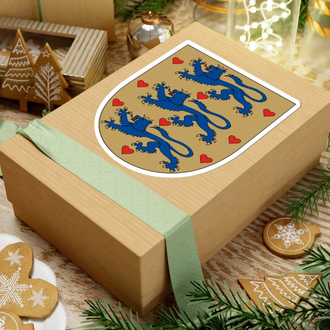 Arms of Denmark (Denmark) (Coat of Arms) STICKER Vinyl Kiss-Cut Decal - The Sticker Space