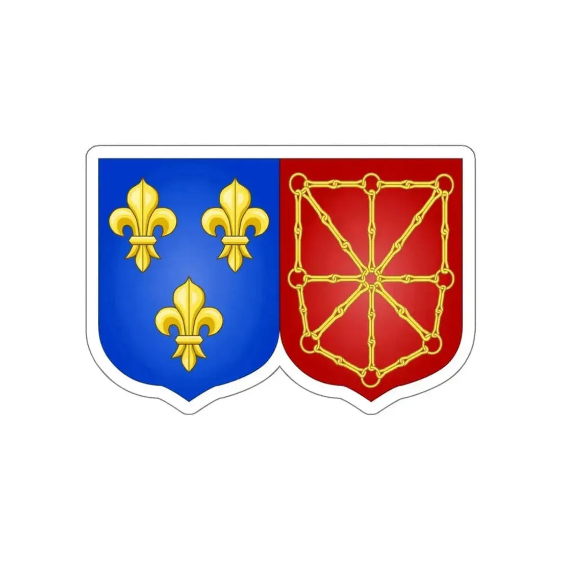 Arms of France and Navarre (1589-1790) STICKER Vinyl Die-Cut Decal - The Sticker Space