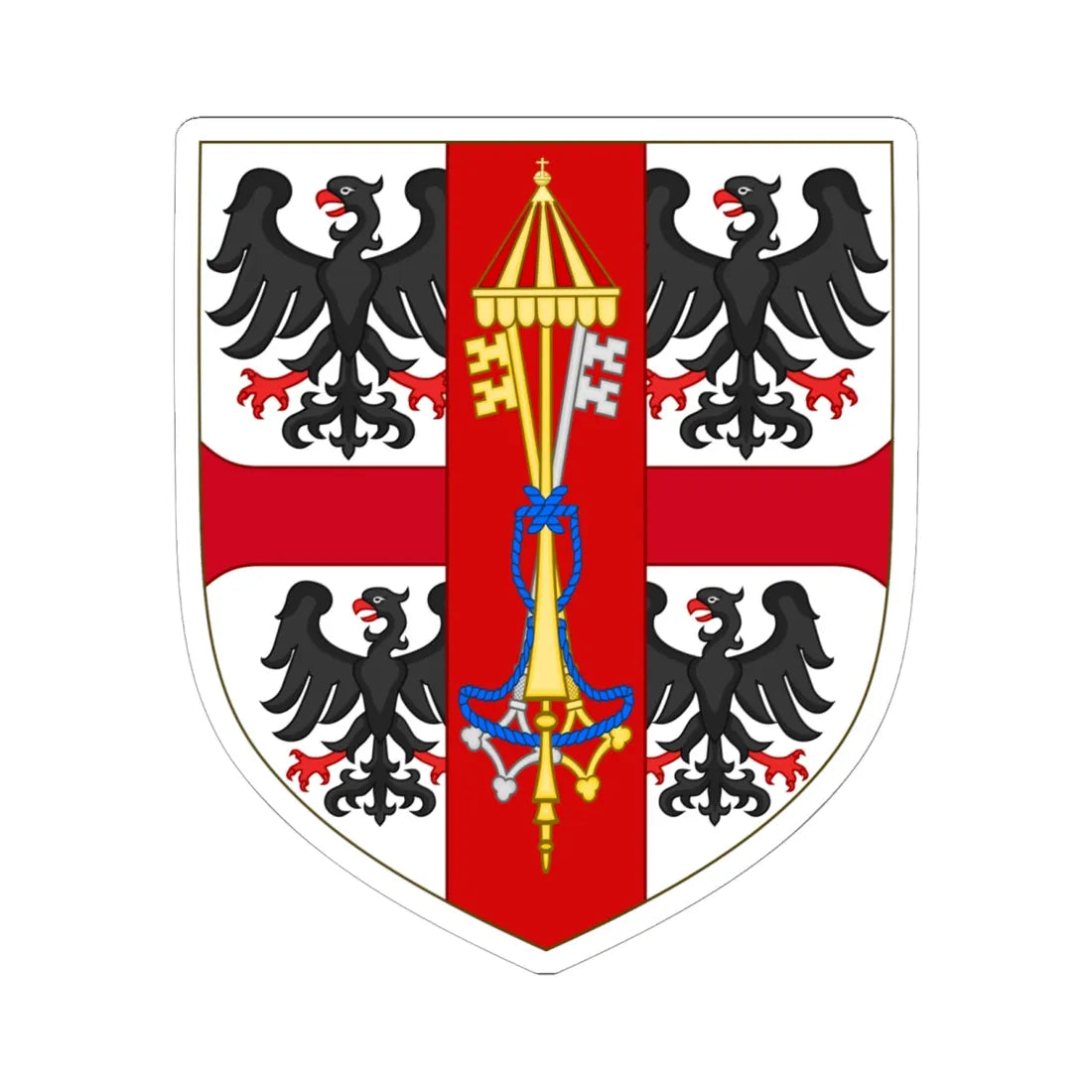 Arms of Francesco II Gonzaga Marquess of Mantua 1 (Italy) (Coat of Arms) STICKER Vinyl Kiss-Cut Decal - The Sticker Space