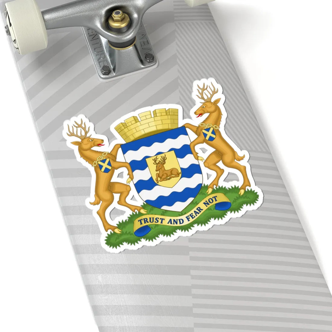 Arms of Hertfordshire County Council (England) (Coat of Arms) STICKER Vinyl Kiss-Cut Decal - The Sticker Space