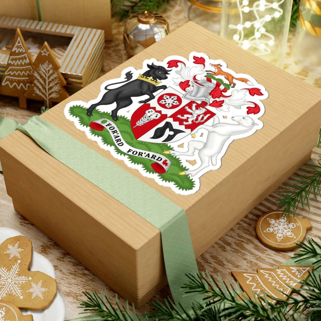 Arms of Leicestershire County Council (England) (Coat of Arms) STICKER Vinyl Kiss-Cut Decal - The Sticker Space