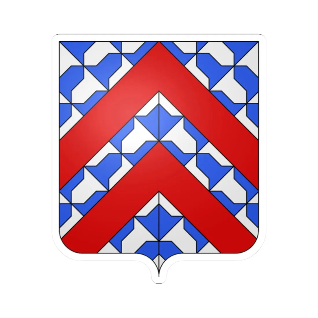 Arms of Lincent (Belgium) (Coat of Arms) STICKER Vinyl Kiss-Cut Decal - The Sticker Space