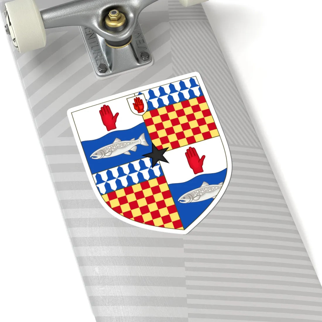 Arms of ONeill Baron Rathcavan (Ireland) (Coat of Arms) STICKER Vinyl Kiss-Cut Decal - The Sticker Space