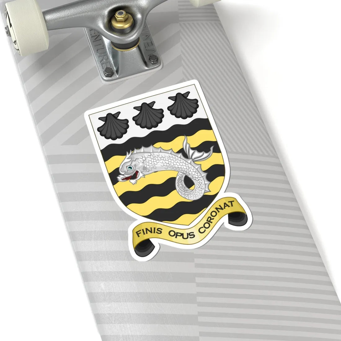 Arms of Poole as used by Poole Grammar School Poole Colours (England) (Coat of Arms) STICKER Vinyl Kiss-Cut Decal - The Sticker Space