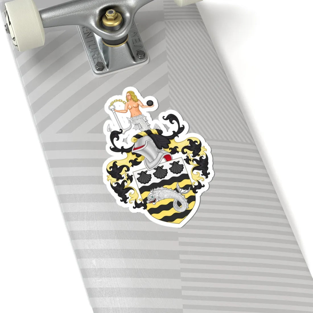 Arms of Poole Borough Council 1948-1976 (England) (Coat of Arms) STICKER Vinyl Kiss-Cut Decal - The Sticker Space