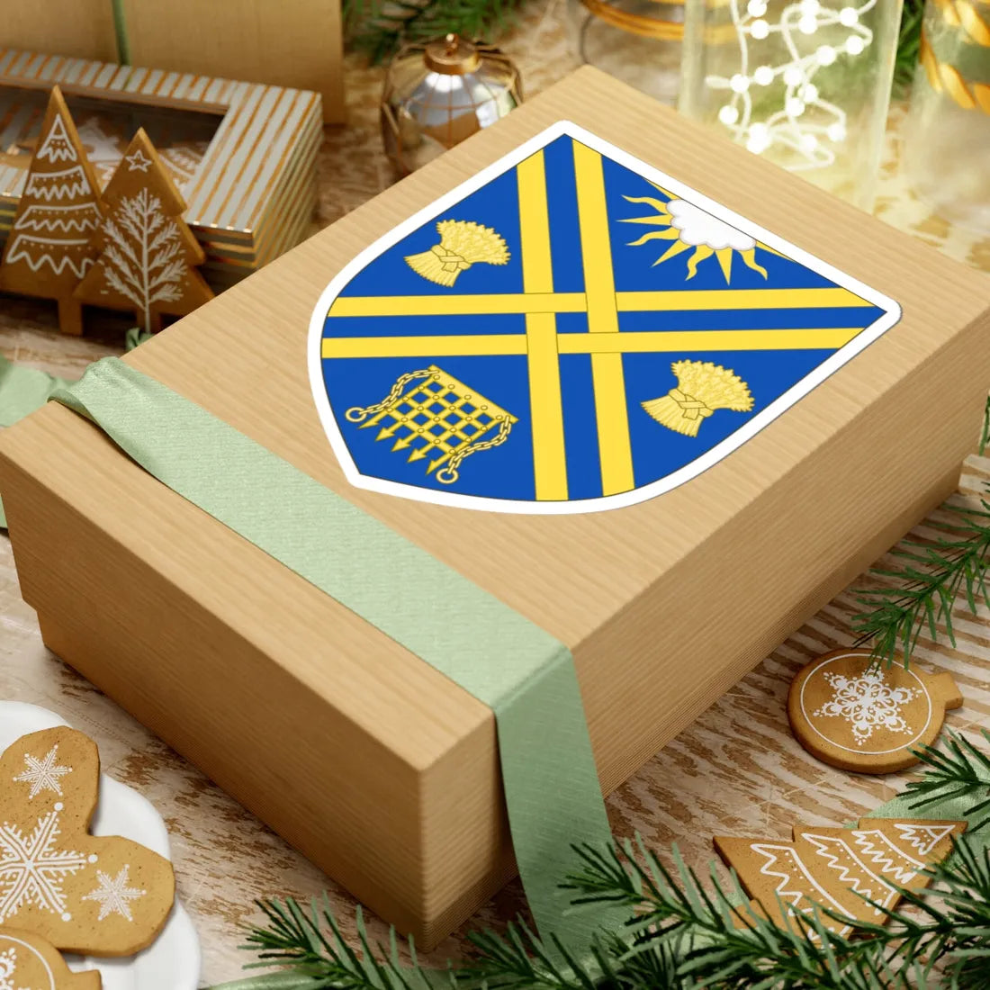 Arms of South Oxfordshire District (England) (Coat of Arms) STICKER Vinyl Kiss-Cut Decal - The Sticker Space