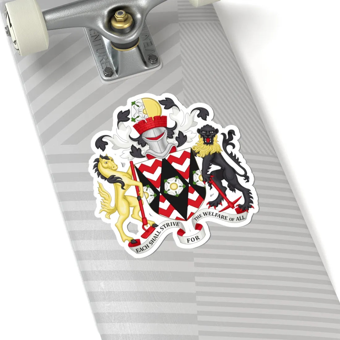 Arms of South Yorkshire Metropolitan County Council (England) (Coat of Arms) STICKER Vinyl Kiss-Cut Decal - The Sticker Space