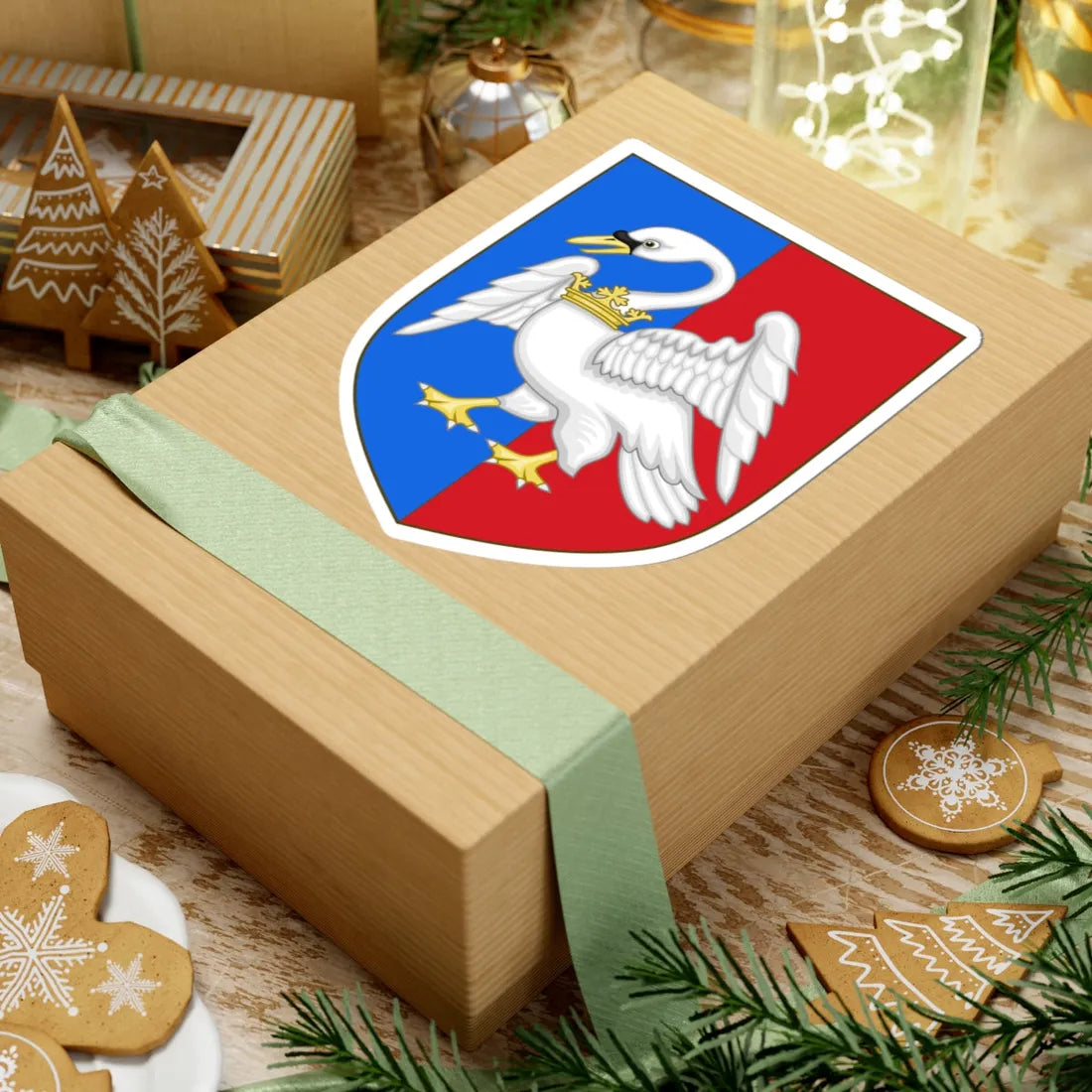 Arms of Swanage (England) (Coat of Arms) STICKER Vinyl Kiss-Cut Decal - The Sticker Space