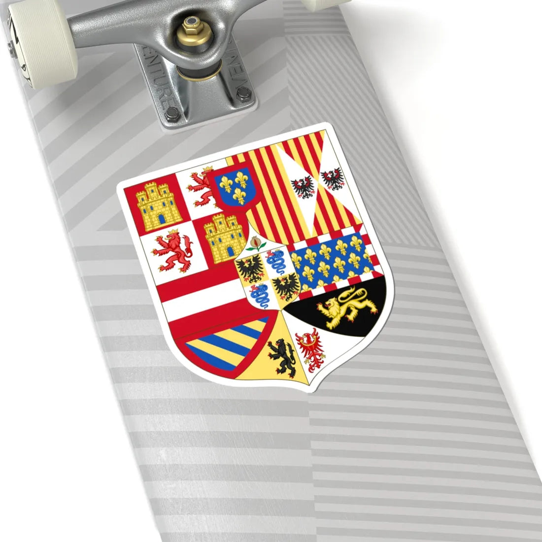 Arms of the King of Spain as Monarch of Milan Philip V 1700 (Italy) (Coat of Arms) STICKER Vinyl Kiss-Cut Decal - The Sticker Space