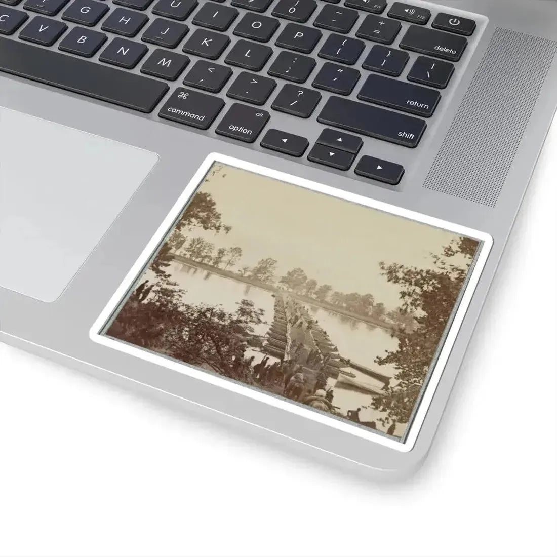 Army of the James, Pontoon Bridges Across James River at Deep Bottom and Varina 001 (U.S. Civil War) STICKER Vinyl Kiss-Cut Decal - The Sticker Space