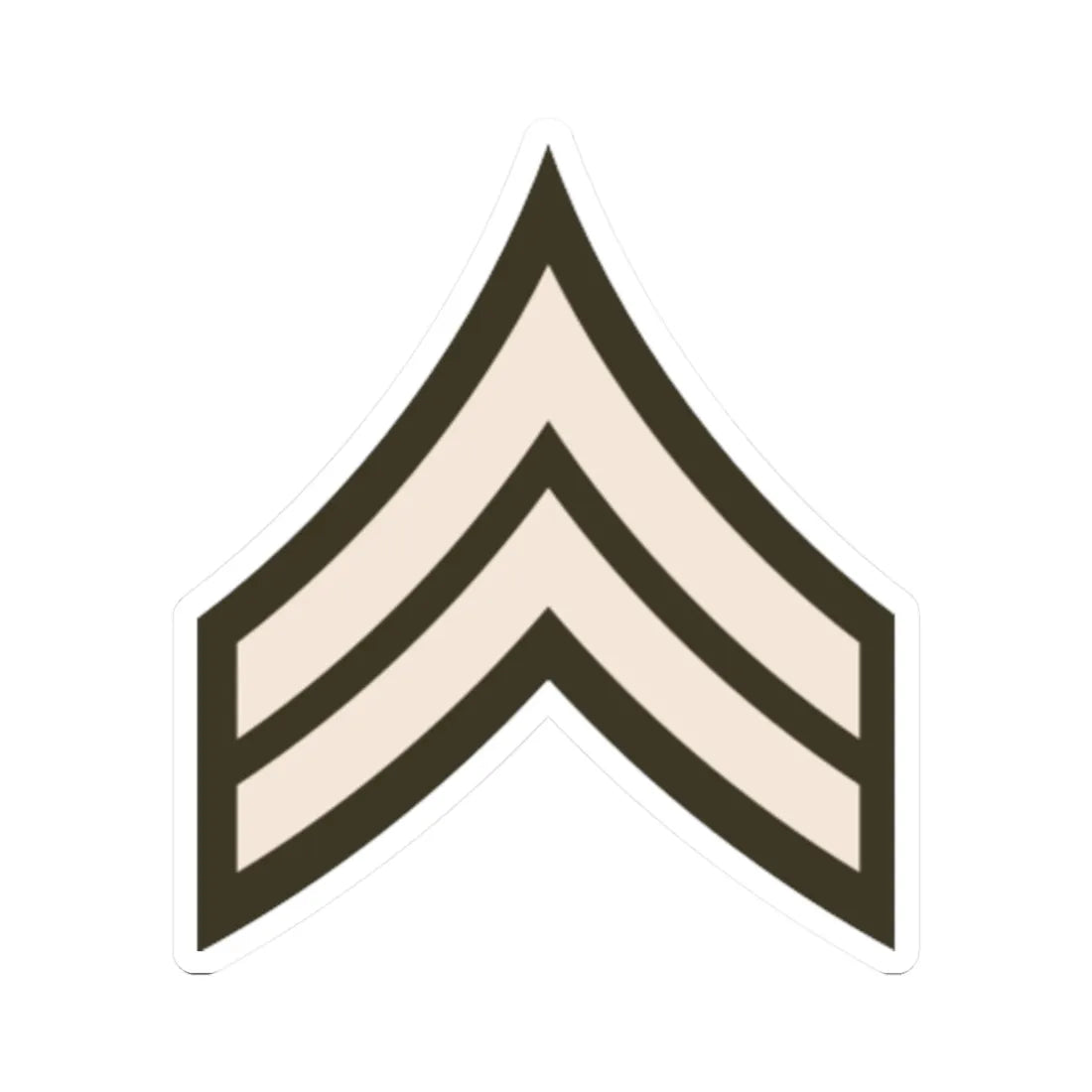 Army USA OR 04a Army greens (United States) (Military Rank) STICKER Vinyl Kiss-Cut Decal - The Sticker Space