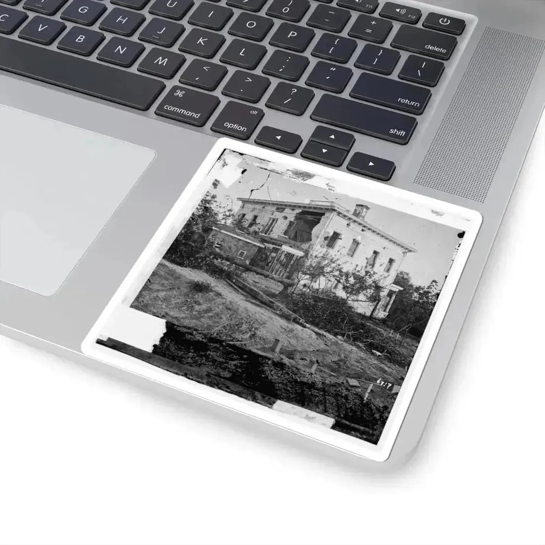 Atlanta, Ga. The Shell-Damaged Ponder House (U.S. Civil War) STICKER Vinyl Kiss-Cut Decal - The Sticker Space