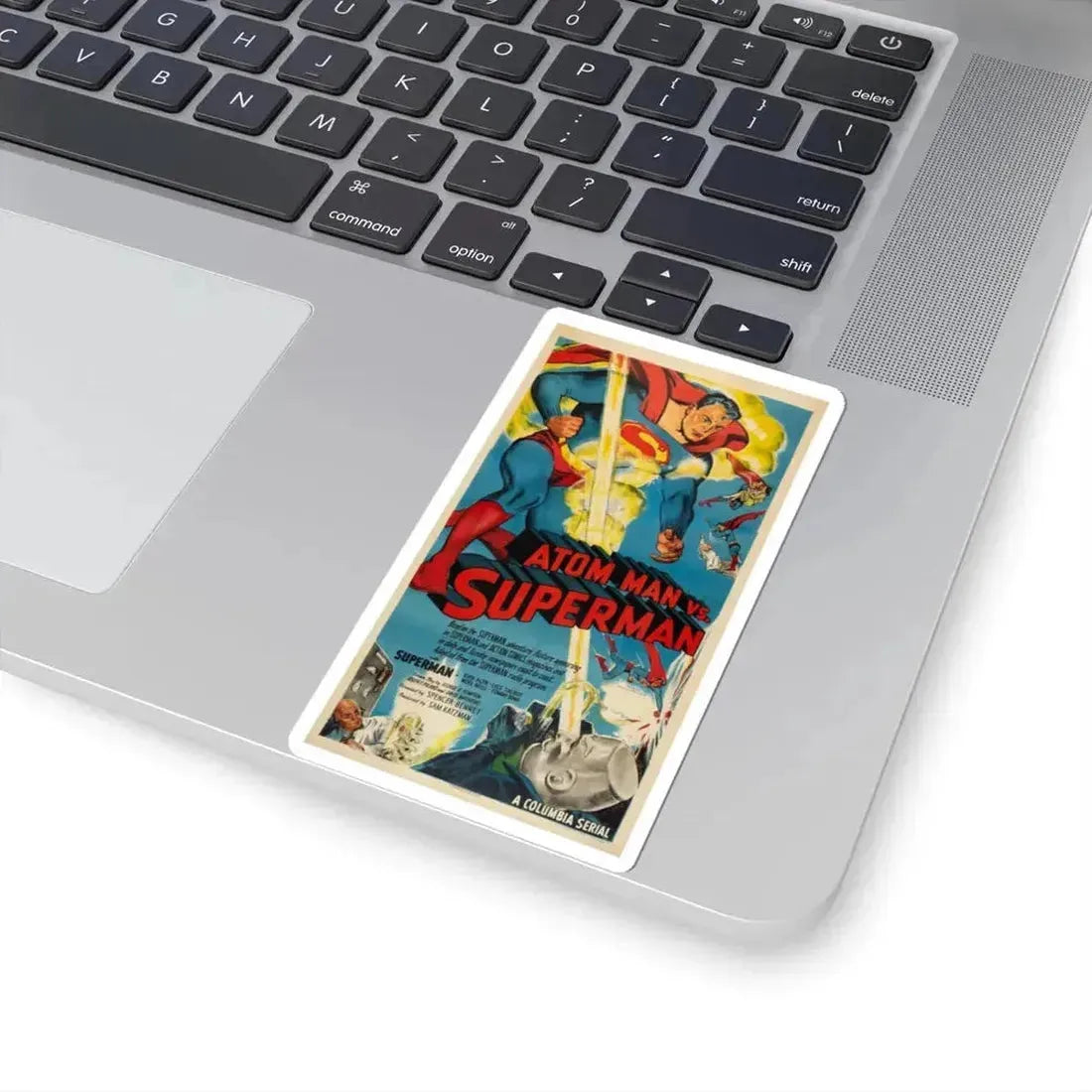Atom Man vs Superman 1950 Movie Poster - STICKER Vinyl Kiss-Cut Decal - The Sticker Space