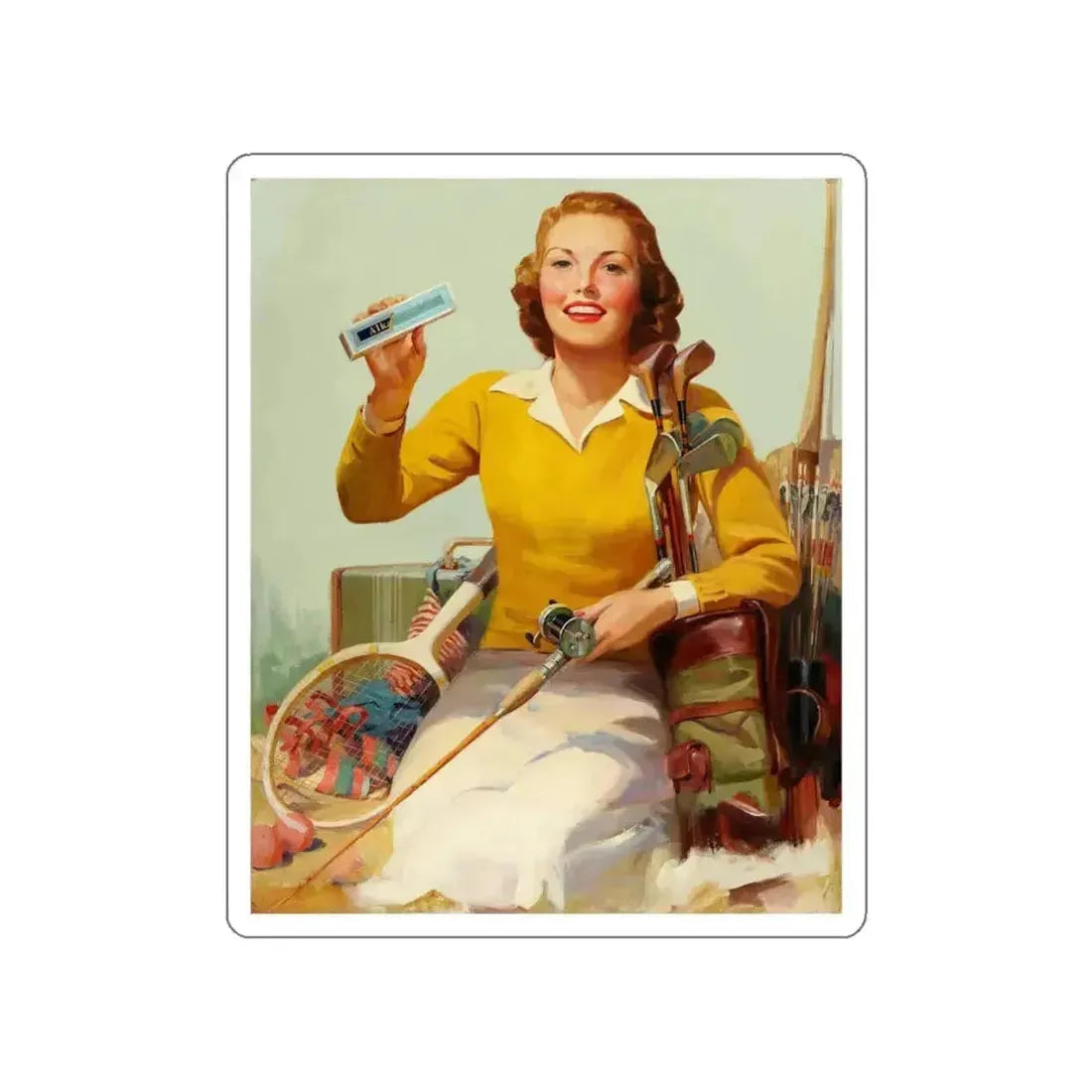 Attributed. Alka Seltzer ad illustration (Magazine Illustration) STICKER Vinyl Die-Cut Decal - The Sticker Space