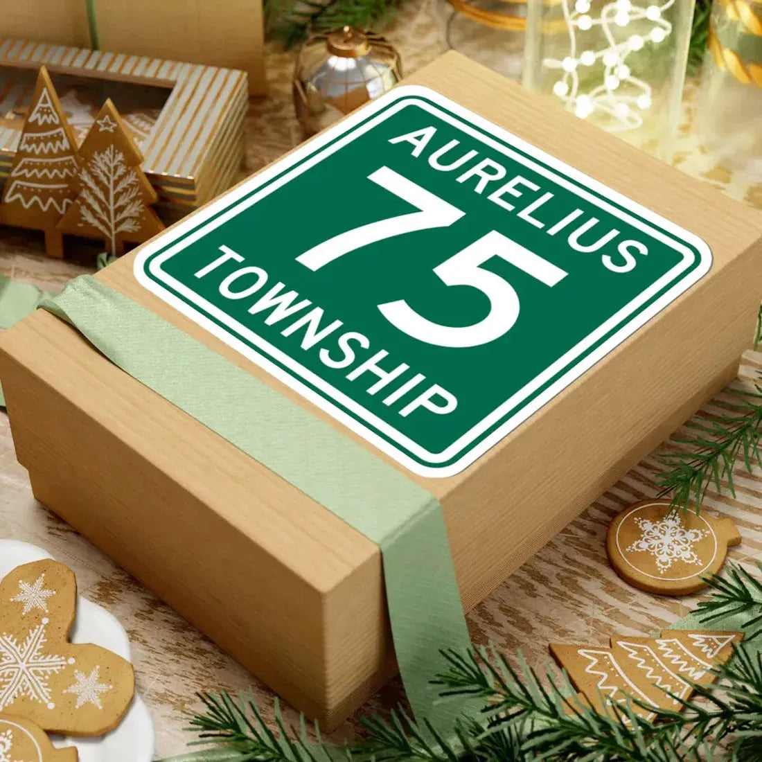 Aurelius Township Route 75 Washington County Ohio (Ohio) (Road Sign) STICKER Vinyl Kiss-Cut Decal - The Sticker Space