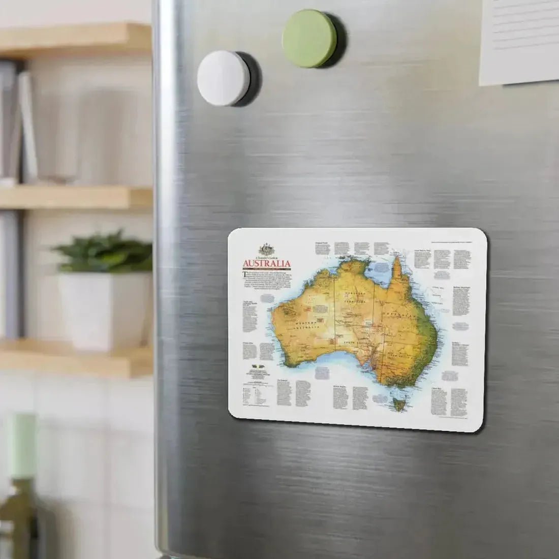Australia - A Traveller's Look (1988) (Map) Refrigerator Magnet - The Sticker Space
