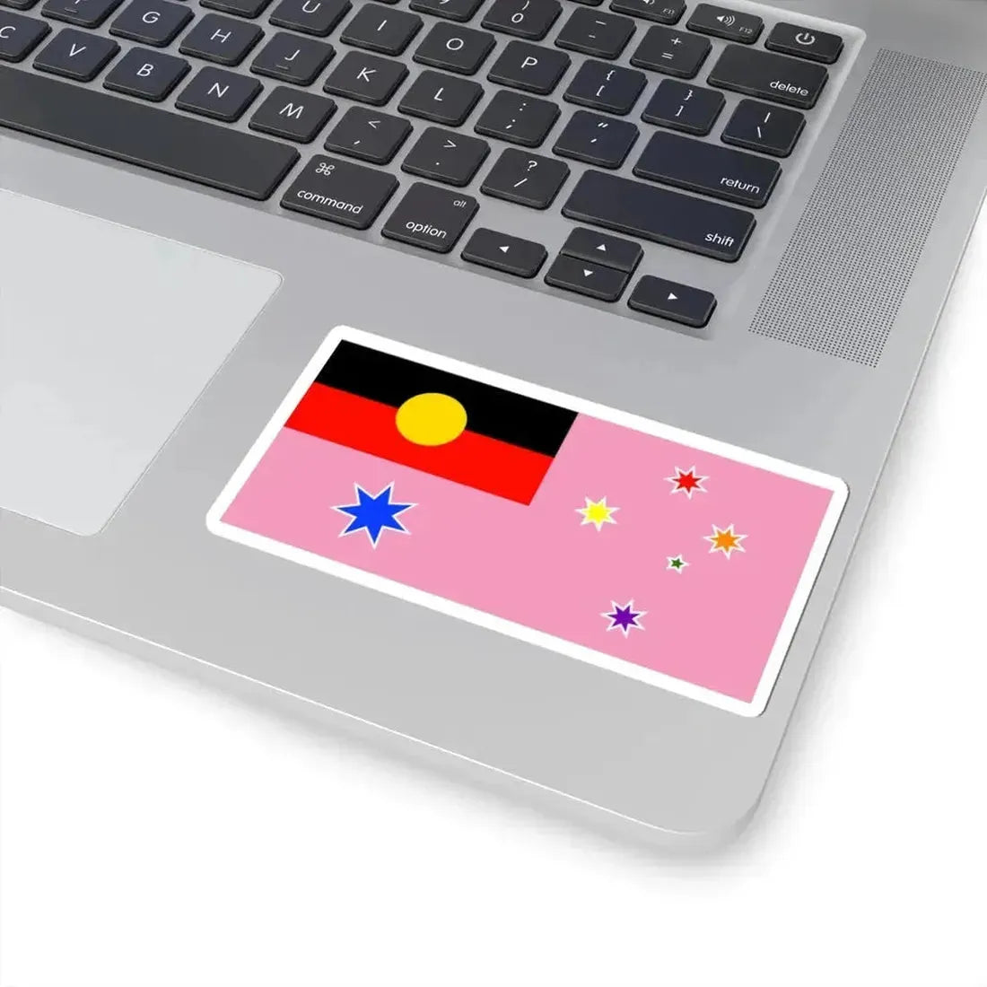 Australian Gay Pride with Aboriginal Flag Rainbow Crux (Australia) STICKER Vinyl Kiss-Cut Decal - The Sticker Space