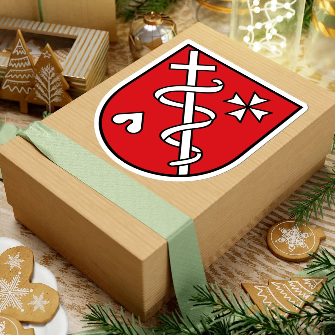 AUT Übersbach COA (Austria) (Coat of Arms) STICKER Vinyl Kiss-Cut Decal - The Sticker Space