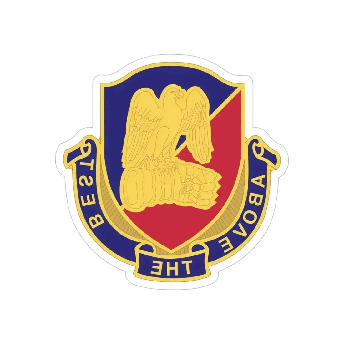 Aviation Center and School 2 (U.S. Army) REVERSE PRINT Transparent Die-Cut STICKER - The Sticker Space