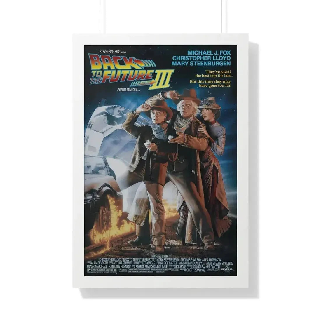 BACK TO THE FUTURE III 1990 - Framed Movie Poster - The Sticker Space
