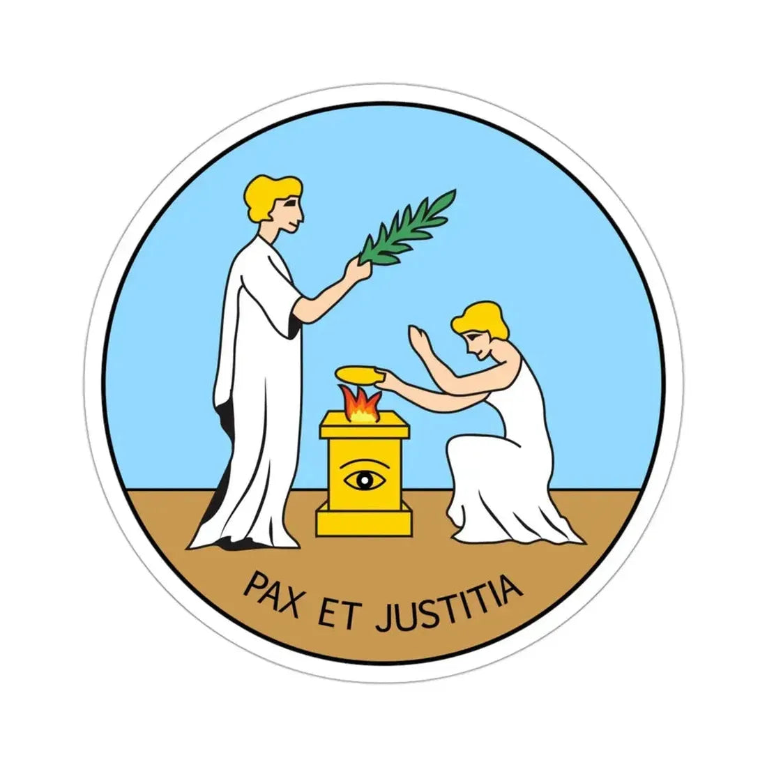 Badge of Saint Vincent and the Grenadines (1907-1979) STICKER Vinyl Die-Cut Decal - The Sticker Space