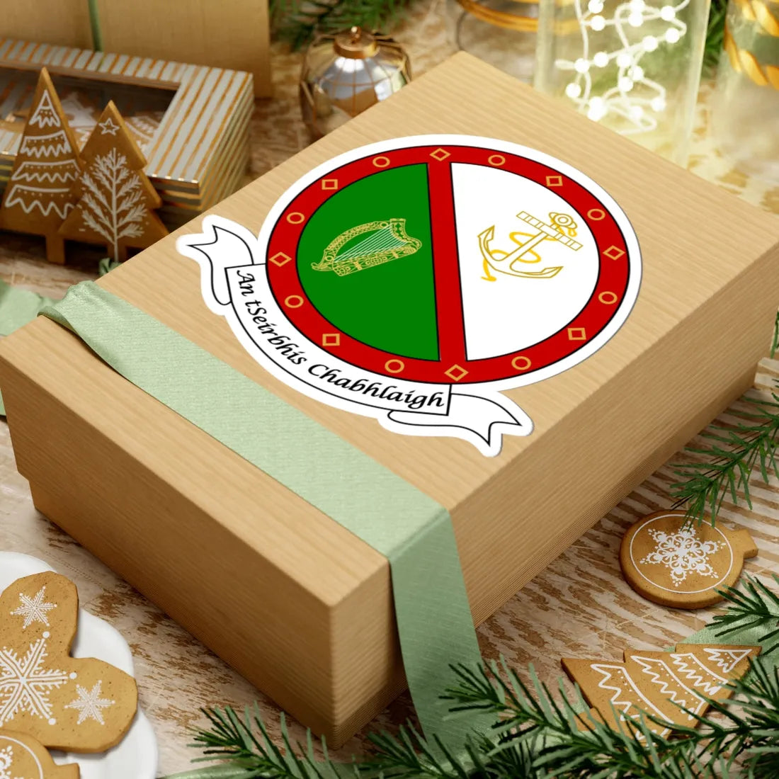 Badge of the Irish Naval Service (Ireland) (Coat of Arms) STICKER Vinyl Kiss-Cut Decal - The Sticker Space