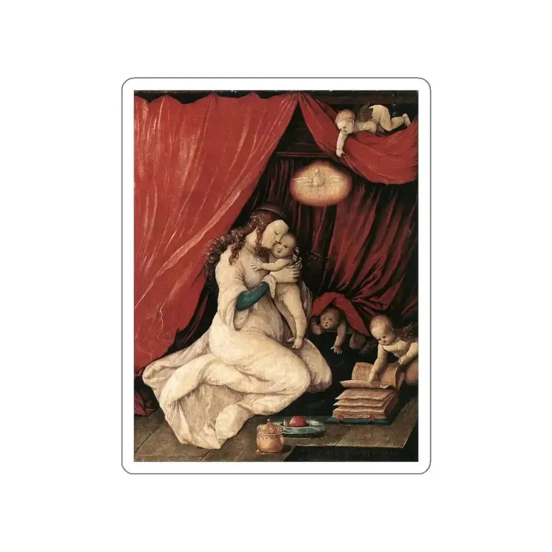 BALDUNG GRIEN, Hans - religious - Virgin and Child in a Room (Artwork) STICKER Vinyl Die-Cut Decal - The Sticker Space