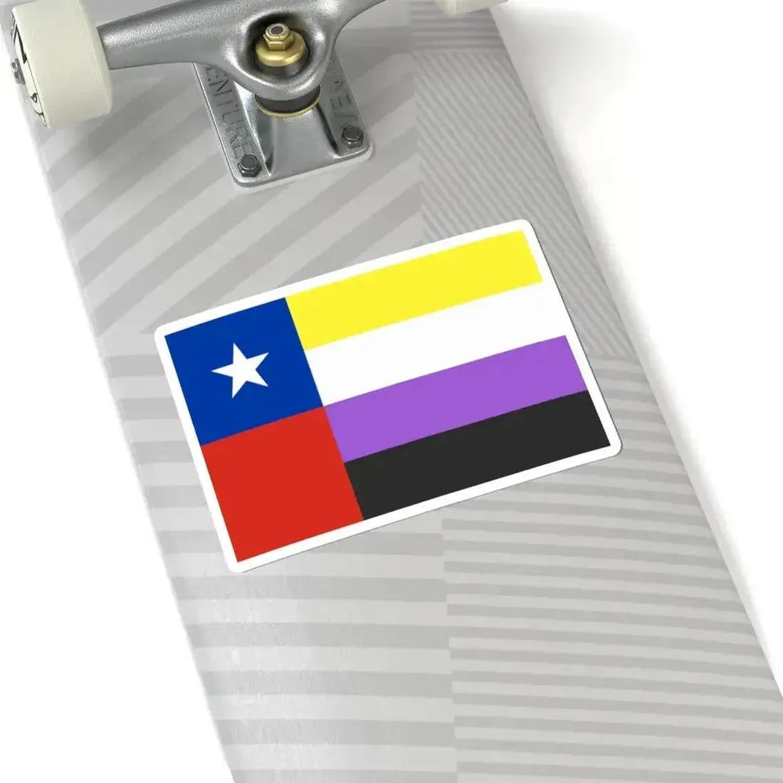 Bandera de Chile No Binarie (Chile) STICKER Vinyl Kiss-Cut Decal - The Sticker Space