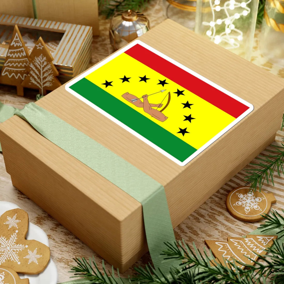 Bandera de la Comarca Guna Yala (Panama) STICKER Vinyl Kiss-Cut Decal - The Sticker Space