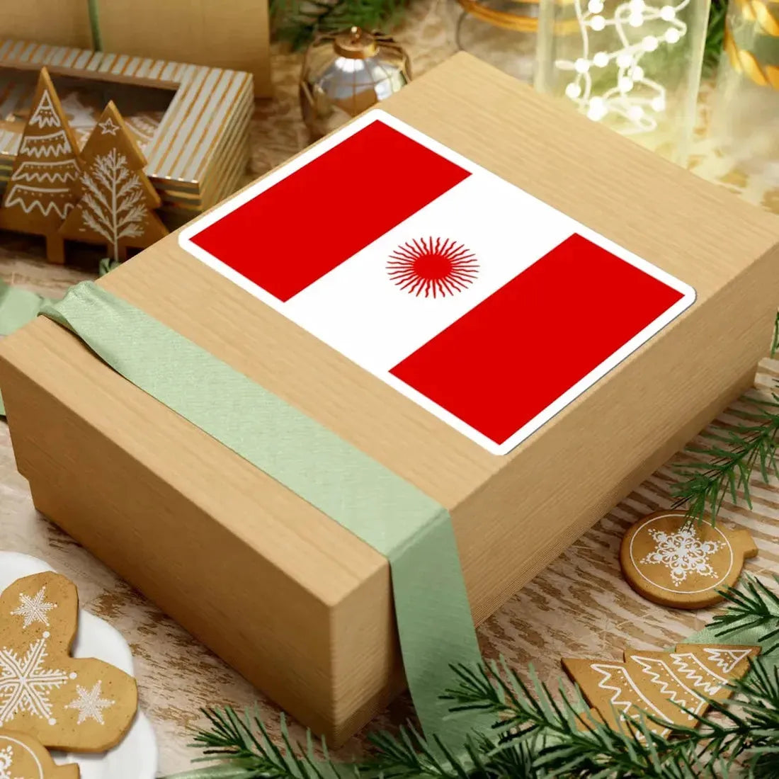 Bandera del Peru 1822-1835 (Peru) STICKER Vinyl Kiss-Cut Decal - The Sticker Space