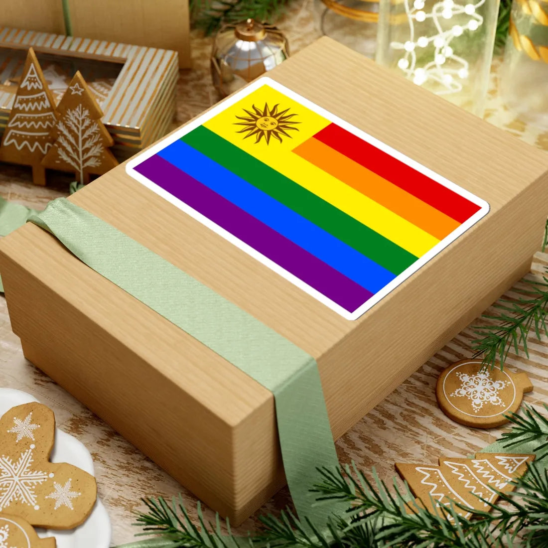 Bandera gay Uruguay (Uruguay) STICKER Vinyl Kiss-Cut Decal - The Sticker Space