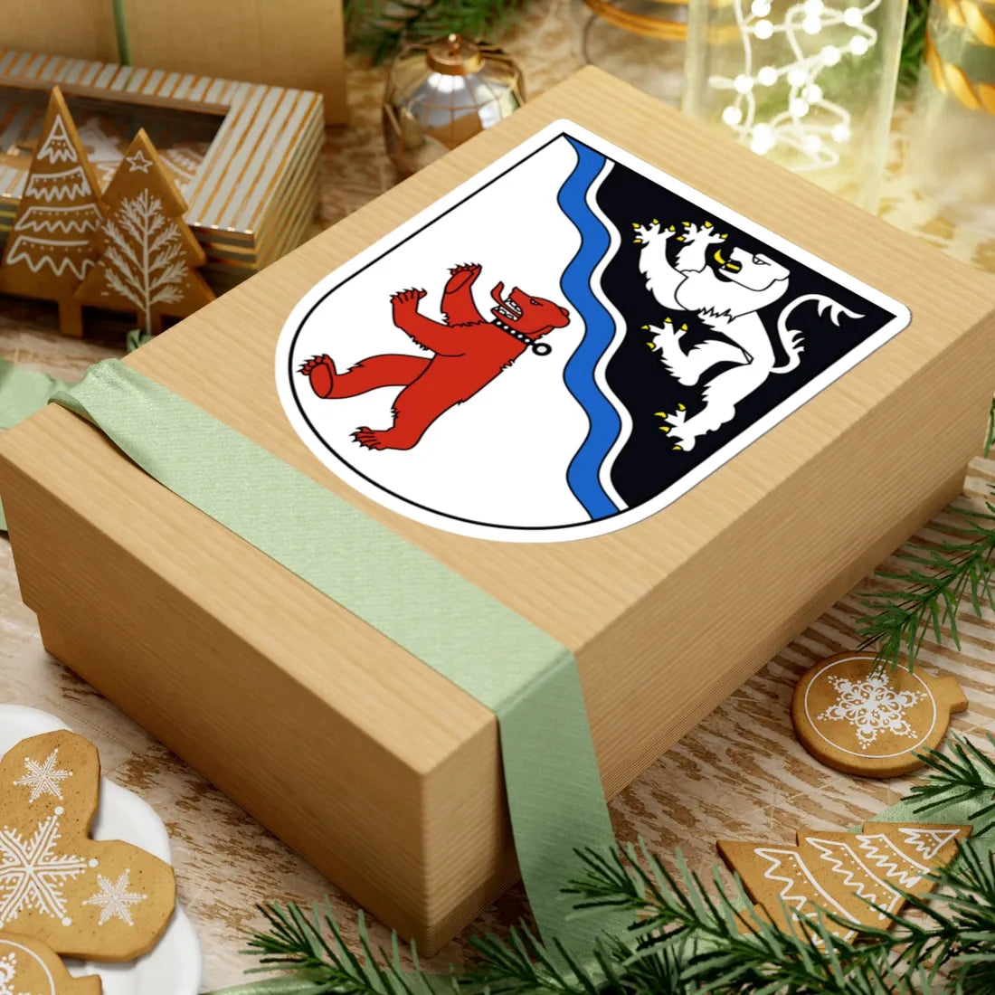 BasadingenSchlattingen-blazon (Switzerland) (Coat of Arms) STICKER Vinyl Kiss-Cut Decal - The Sticker Space